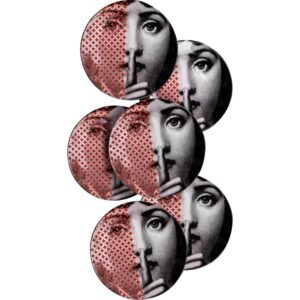 6 Pieces 21 cm Fornasetti Pie Plate