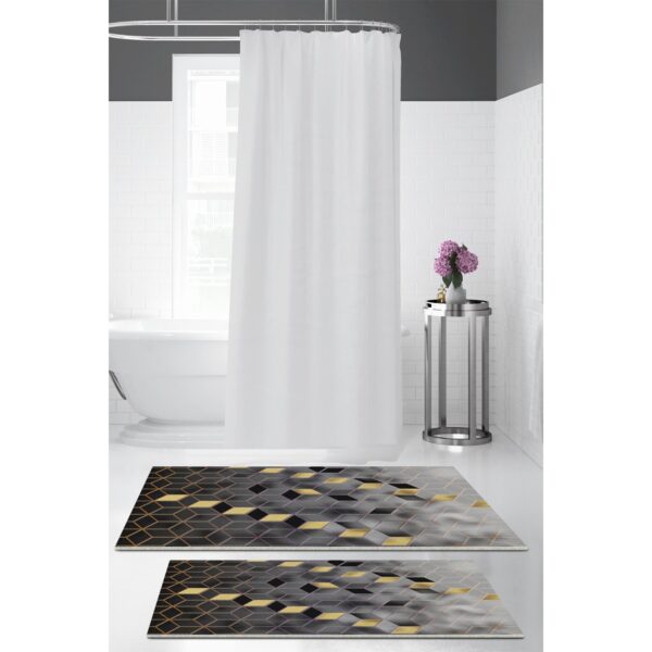 Geometric Patterned Bathroom