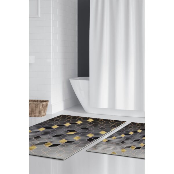 Geometric Patterned Bathroom