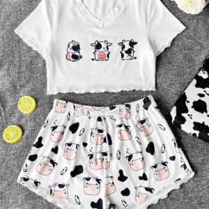 Tex Supersoft Shorts Set Cow2
