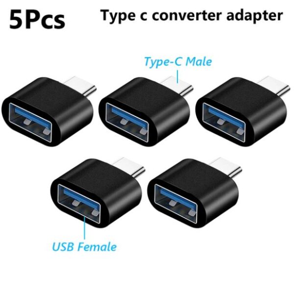 5/Pcs OTG Android Type-C To Micro USB