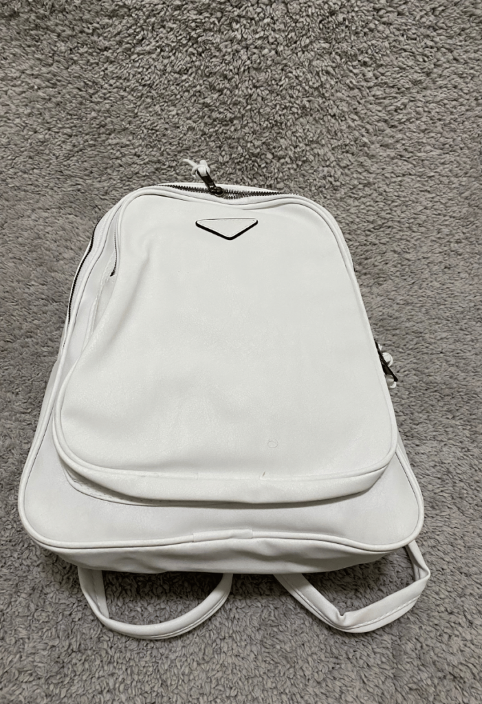 white Women’s Two Compartment Suede Backpack