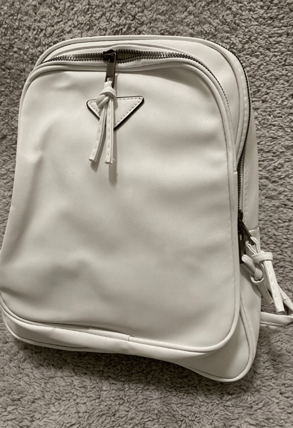 white Women’s Two Compartment Suede Backpack