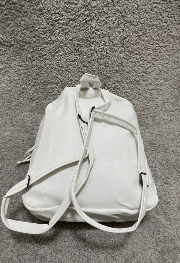 white Women’s Two Compartment Suede Backpack