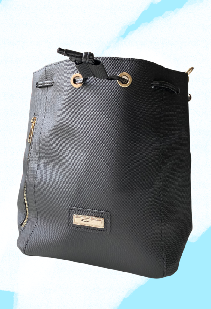 Drawstring Zipper Detailed Sleeve Bag