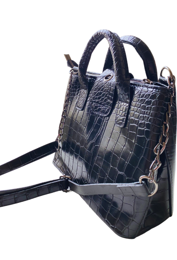 Black Women’s Crocodile Shoulder Bag