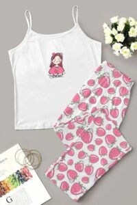 Flamingo Strap Pajamas Set