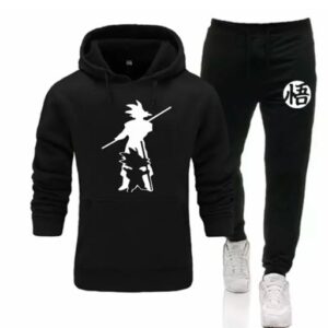 Hooded Japanese Warrior Printed Thick Winter Oversize New Trend Men’s Tracksuit Set