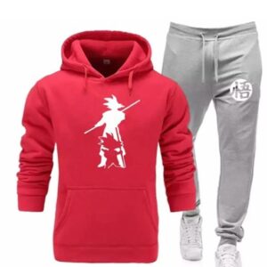 Hooded Japanese Warrior Printed Thick Winter Oversize New Trend Men’s Tracksuit Set