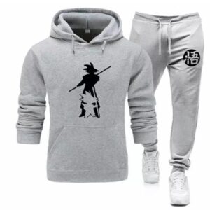 Hooded Japanese Warrior Printed Thick Winter Oversize New Trend Men's Tracksuit Set