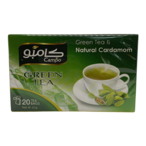 Campo green tea natutal cardamom 20 tea bags