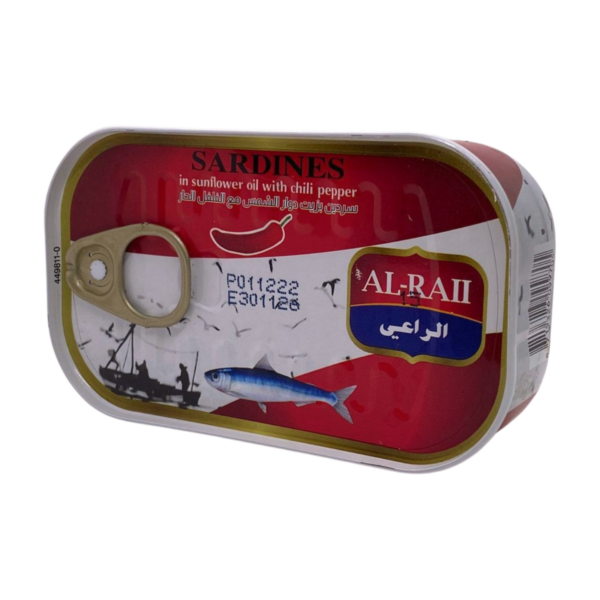 sardines al raii in sunflower oil with chili peper