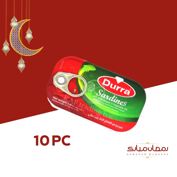 Durra sardines with hot pepper in soy oil 125 gr * 10PC