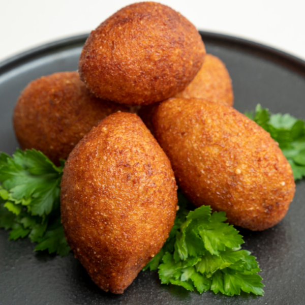 Siti kibbeh stuffed with pomegranate seeds